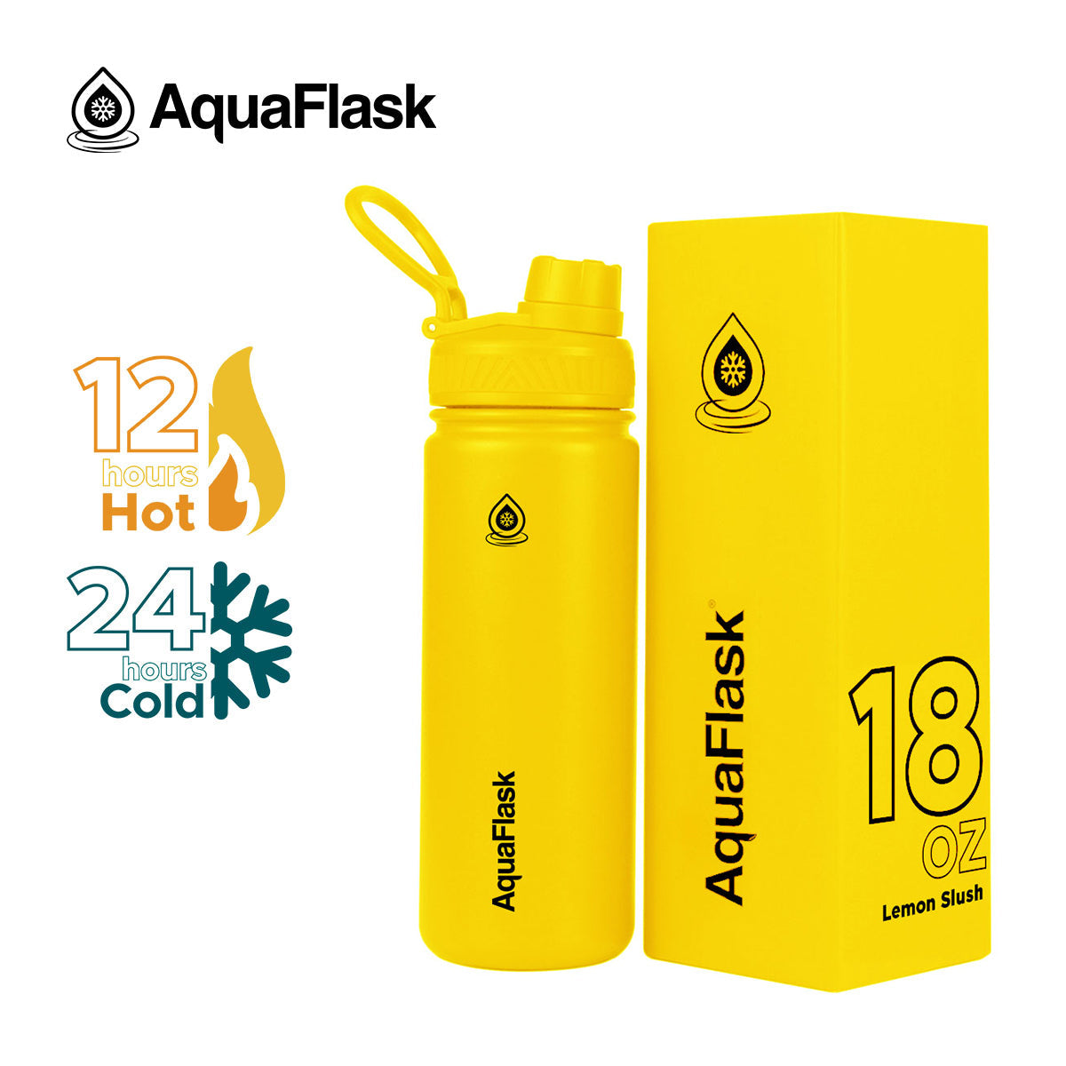 AquaFlask Original Vacuum Insulated Water Bottles 530ml (18oz)
