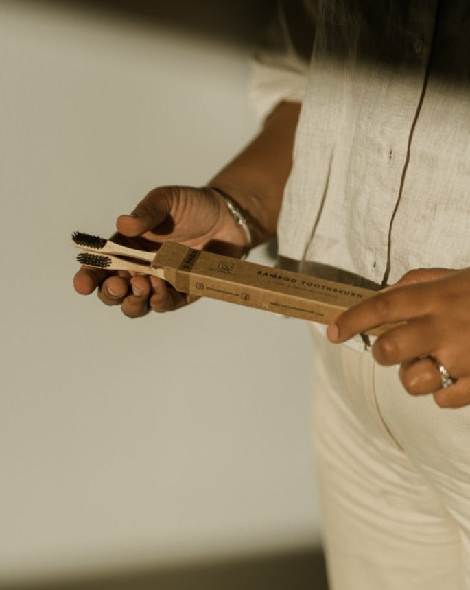2 Pack Bamboo Toothbrush