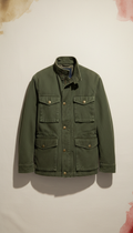 Rugged Canvas Field Jacket With Wax Finish
