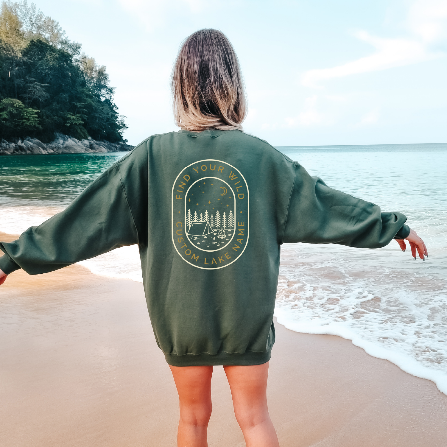 Find Your Wild Unisex Crewneck Sweatshirt | Lake Apparel | Camping Clothing