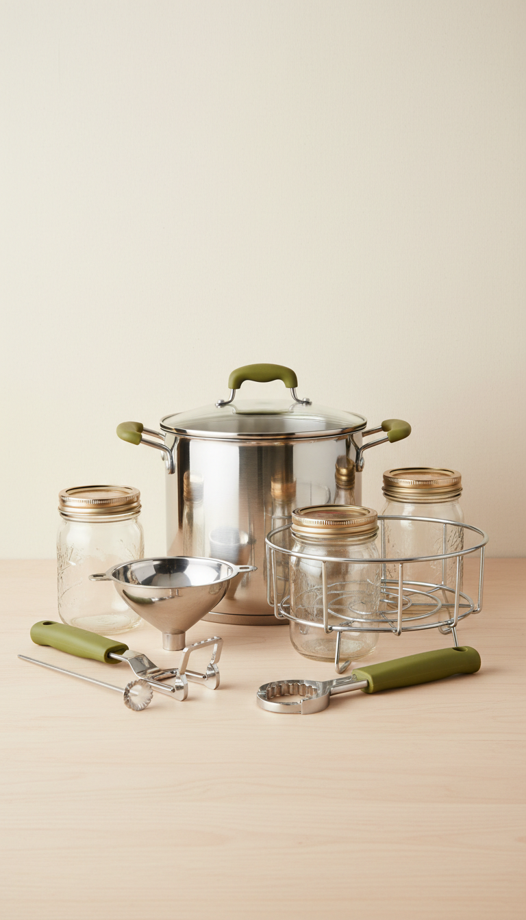 Stainless Steel Canning Set With Wide-Mouth Tools