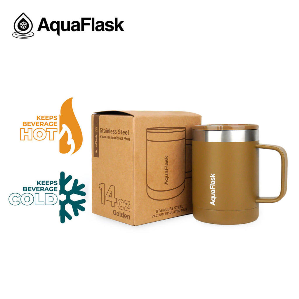 Aquaflask Thermal Insulated Lidded Mug With Handle 415ml (14 oz)